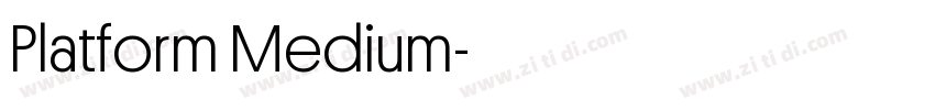 Platform Medium字体转换